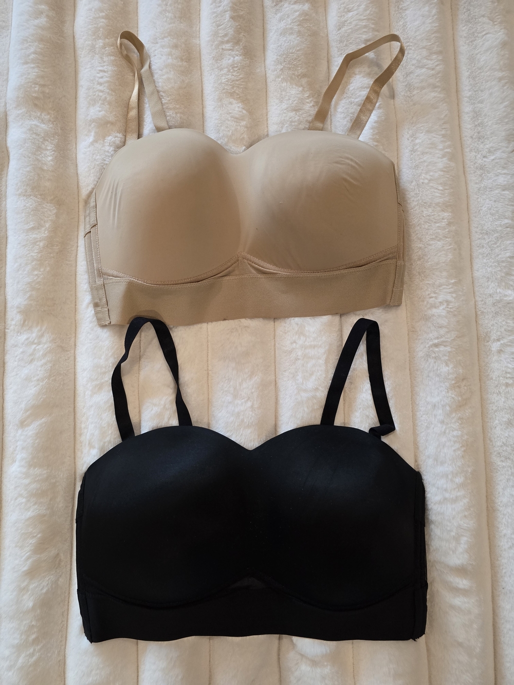 Rhonda Shear Convertible Longline Bra in Black & Nude